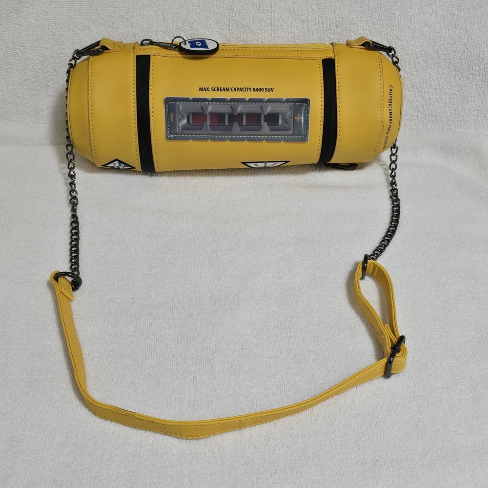 Disney Pixar Monsters Inc Yellow Scream Canister Crossbody Bag Purse Unisex